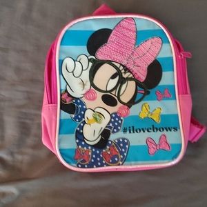 Girls small Minnie Mouse back pack